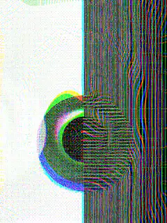 glitchy distorted eye