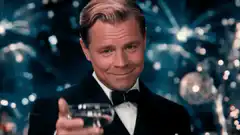 Johnny Hallyday toast with text