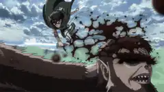 Eren Yeager attacks the Beast Titan