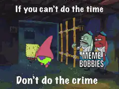 SpongeBob and Patrick in jail meme