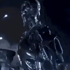 Terminator T-800 with laser beam