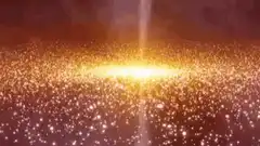 Golden glittering galaxy animation
