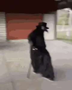 Grim Reaper dancing with cane