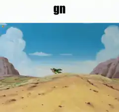 green goku running away