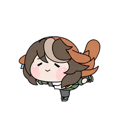 chibi character with brown hair