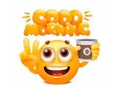 Good Morning Bitcoin Emoji