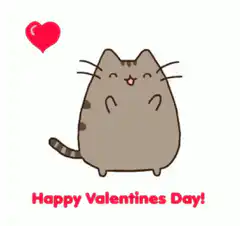 Pusheen cat Happy Valentines Day