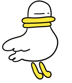 cartoon duck waddling