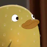 Sweating yellow bird