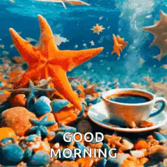 Good morning underwater starfish coffee