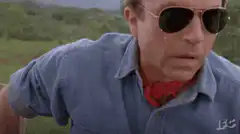 John Hammond takes off sunglasses