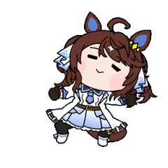 Chibi horse girl dancing