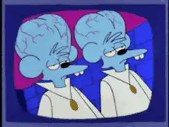 Zapp Brannigan and Kif on TV
