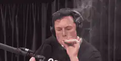 Elon Musk smoking a cigar