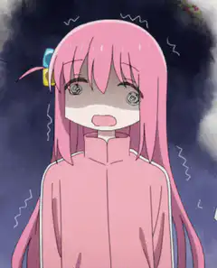 Bocchi the Rock shocked face