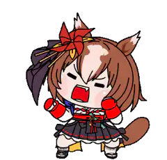 Chibi horse girl shouting angry
