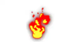 Animated fire flame