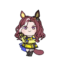 Chibi horse girl tail wag