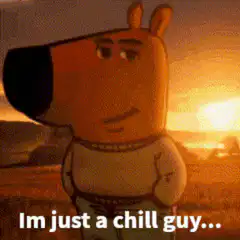 Chill dog sunset meme