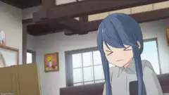 Anime girl shocked by floating eyes