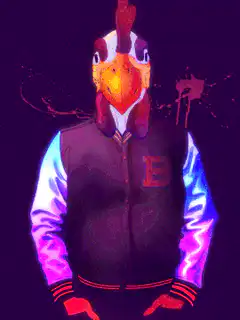 Animal head morphing on person