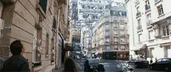 Upside down city street