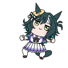 chibi horse girl dancing