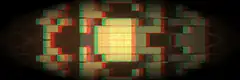 Pixel art eye with shifting colors