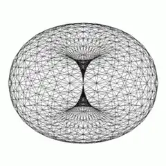 Wireframe hourglass sphere