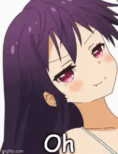 Anime girl says oh heck yes