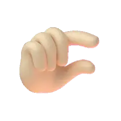3d hand making a small gesture