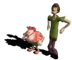 3d man and chicken dancing