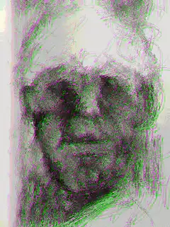 Sketchy face color shifting animation