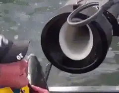 Man gets hit by water cannon then artillery blast
