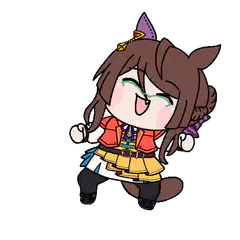 chibi horse girl dancing