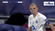 Pepe looks angry then walks away