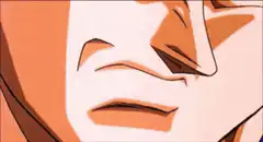 Anime character smirking