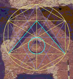 Sacred geometry pattern on textured background
