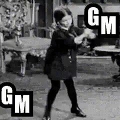 Girl dancing with GM text