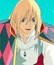 Pazu smiles and closes eyes