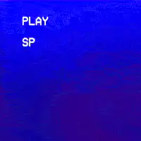 VHS static glitch with PLAY SP text