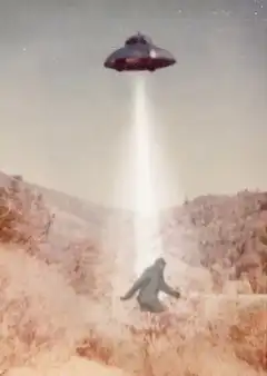 UFO beam lifting person