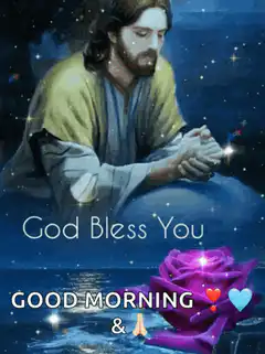Jesus praying good morning blessing