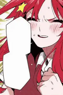 Red-haired anime girl shouting let's fucking go