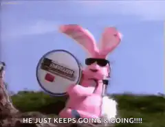 Energizer Bunny with sunglasses