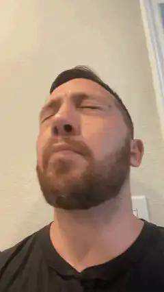 Man looks up and down