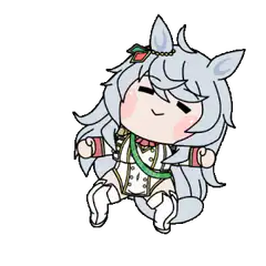 Chibi horse girl dancing happily
