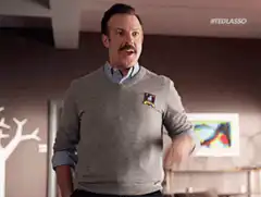 Ted Lasso points and yells MVP