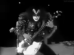 Kiss Gene Simmons playing guitar