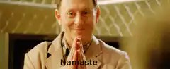 Namaste man smiling